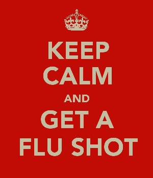keep calm and get a flu shot