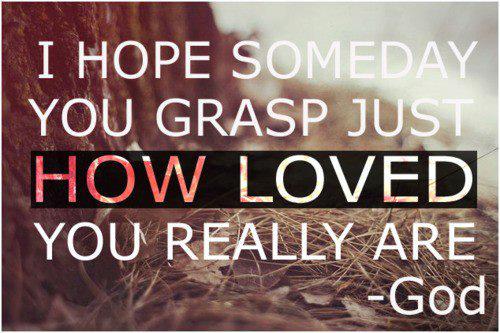 I hope you realize someday